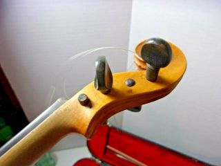 Medio Fino Antique Vintage Violin Fiddle w/ Case & Bow Violin Parts 3