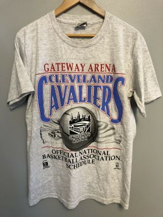 Vintage 90s Cleveland Cavaliers T Shirt Tee Size Large Nba Basketball Nutmeg