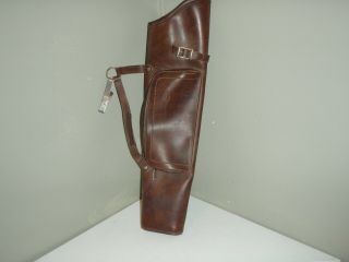 Vintage Neet Side Belt Quiver Brown Simulated Leather