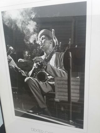 Vintage Dexter Gordon Jazz Poster 24 " X 36 " Photo Royal Roost By Herman Lenard