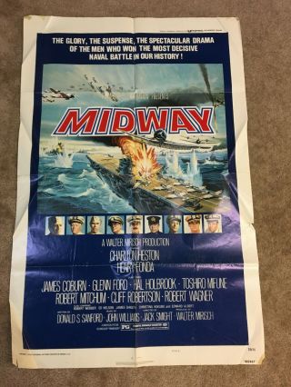 Midway - Ultra Rare War Cult Vintage Movie Theater Poster 41 " X 27 "