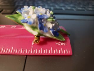 Vintage Royal Adderley Bone China Floral Pin Brooch Made in England Blue Flowers 3
