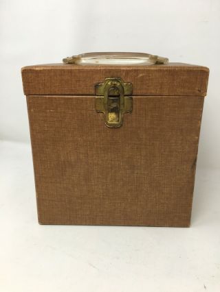 VTG PLATTER PAK NO.  700 - 45 rpm VINYL Record Holder Carrying/Storage Case Brown 2