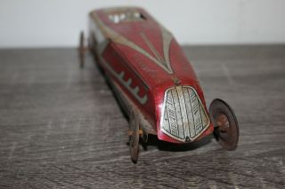 Antique France MEMO OPEN WHEEL RACER Tin Wind Up Toy 2