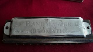 Vintage German The Bandmaster De Lux Chromatic Full Octaves Slide Harmonica 2