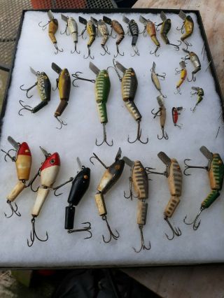 Vintage L&s Fishing Lures From Little To Big 26 Of Them
