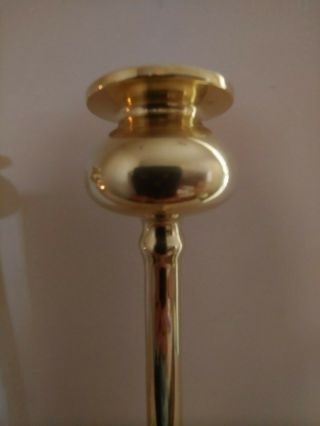 Vintage Robert Jarvie Style Brass 12 Inch Candlestick Pair 2