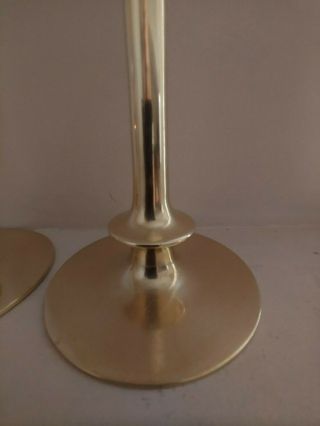 Vintage Robert Jarvie Style Brass 12 Inch Candlestick Pair 3
