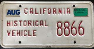 OLD California Historical Vehicle License Plate MATCHING PAIR 2