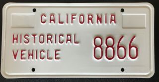 OLD California Historical Vehicle License Plate MATCHING PAIR 3
