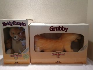 Vintage Teddy Ruxpin & Grubby 5 Books & Tapes,  1 Story Book - 2