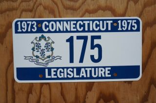 1973 1974 1975 Connecticut Legislature License Plate Low 175