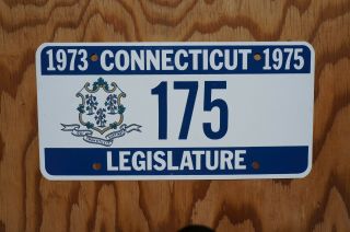 1973 1974 1975 Connecticut LEGISLATURE License Plate Low 175 2
