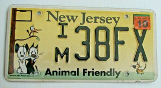 Jersey Animal Friendly Mutts License Plate " Im 38 Fx " Nj Dog Dogs Cat Cats