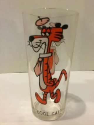 Vintage Cool Cat Looney Tunes Pepsi Collector Series Warner Bros 1973 Glass