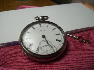Antique Waltham Wm.  Ellery Pocket Watch With Key; In