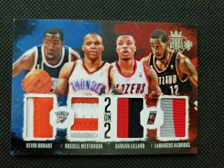2014 - 15 Kevin Durant/russell Westbrook/damian Lillard Court Kings 2on2 Patch 25