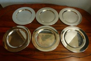 Set Of 6 Vintage Oneida Silver Plated Bread & Butter Dessert 6 " Plates No Dents