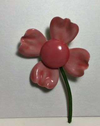 Vintage Enameled Flower Pin By Robert