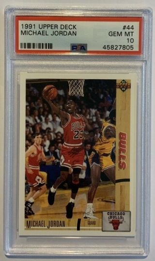 1991 Upper Deck Michael Jordan Chicago Bulls 44 Psa 10 Gem Hof Case