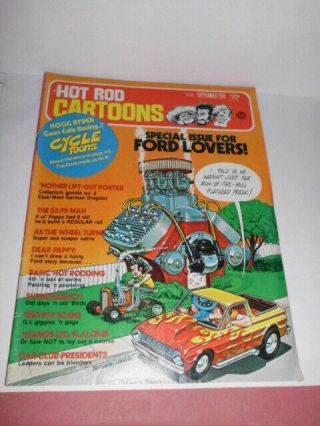 Vintage 1970s Car Toons,  Hot Rod Cartoons Comic Magazines