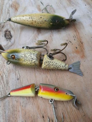 Vintage Creek Chub Fishing Lures Three Of Them