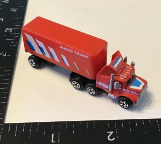 Vtg Galoob Micro Machines Race Team Deluxe Semi Truck With Tractor Trailer Red