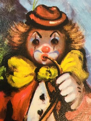 Vintage Ozz Franca Boy Clown Oil Painting Framed and Signed Lithograph 3