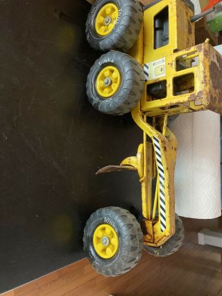 Vintage Tonka Road Grader Metal Yellow Construction Toy Vehicle