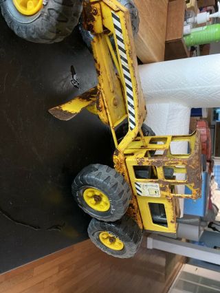 Vintage TONKA Road Grader Metal Yellow Construction Toy Vehicle 2