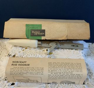 Vintage Norcraft Rug Hooker Denmark Box Hand Crank