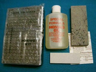 Vintage Usa Arkansas Honing Kit Set Knife Sharpening Hone Whet Stones Oil Tools