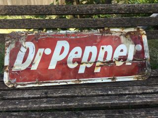 Antique Vintage Dr Pepper Tin Sign Soda Advertising
