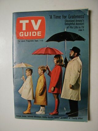 Seattle - Tac Sept 7 1968 Tv Guide Family Affair Cabot Doctors Debut Banana Splits