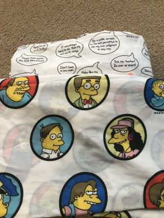 Vintage The Simpsons Cartoon Twin Flat & Fitted Sheets