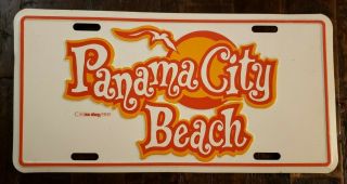Vintage Panama City Beach Florida Aluminum License Plate.  1980 Cadea Shop