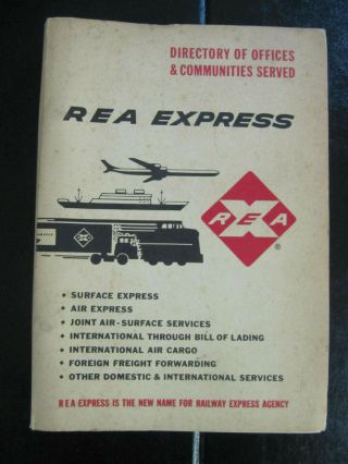 Railway Express Agency Rea Official State Directory 1963