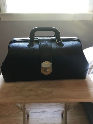 Schell Black Leather Doctor Medical Bag
