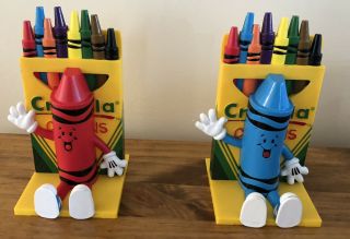 Vintage 90’s Crayola Bookends Teacher’s Desk/classroom Primary Colors Crayons.