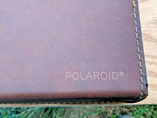 Vintage Polaroid Leather Carrying Case Bag With Shoulder Strap 2