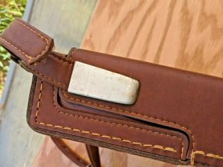 Vintage Polaroid Leather Carrying Case Bag With Shoulder Strap 3