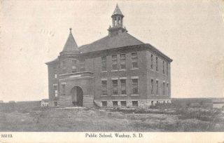 Waubay South Dakota Public School Vintage Postcard Aa15445