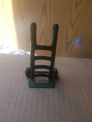 Vintage Marx Toys Freight Train Station Dolly Hand Truck Steel Wood Tires