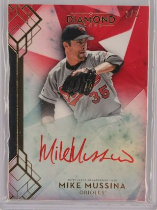 2020 Topps Diamond Icons Hof Mike Mussina Red Auto 2/5