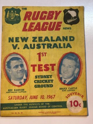Vintage Rugby League News Zealand V Australia 1st Test June 10 1967