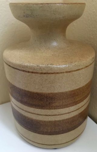 Vintage Pottery Craft Stoneware Vase Vessel California Handcrafted Mid Century