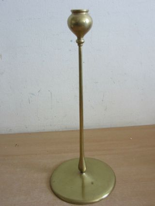 Antique Bronze / Brass 14 " Art Nouveau Tapered Single Candle Stick Holder