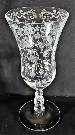Vintage Cambridge Crystal Chantilly 3625 Iced Tea Goblet Glass - 7 - 5/8 "