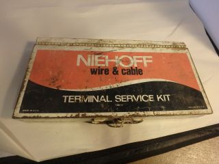Vintage Niehoff (wire And Cable) Metal Terminal Service Kit (empty) Model 130 - ?1