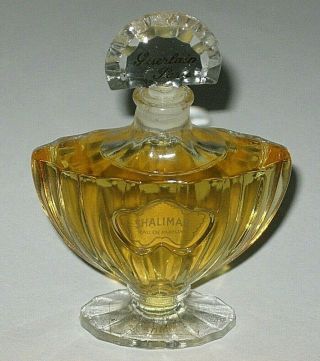 Vintage Guerlain Shalimar Perfume Bottle Eau De Parfum 1 Oz - Open/full - 4 "